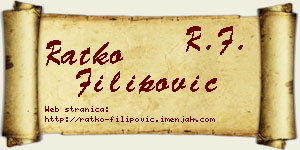 Ratko Filipović vizit kartica